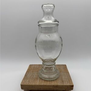 Vintage Vitamins Clear Glass Apothecary Jar